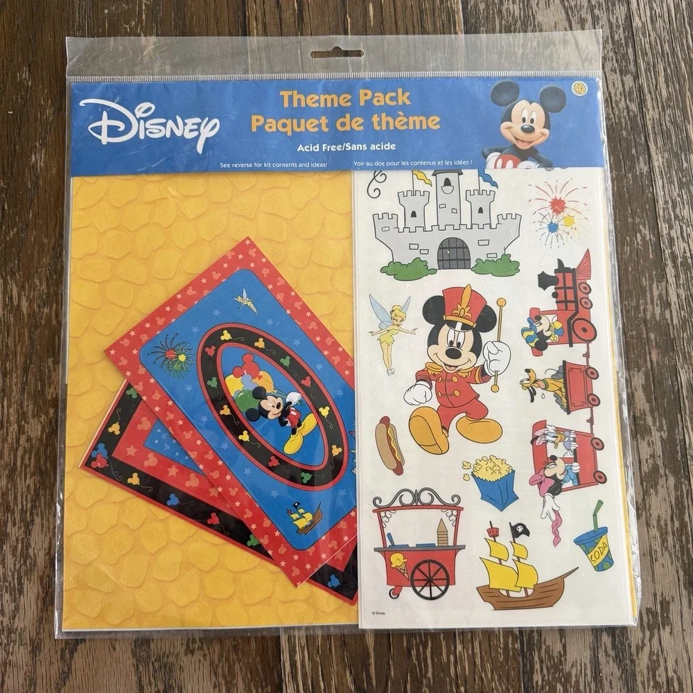VTG Mickey Mouse Disney‎ Theme Pack Scrapbook Set Stickers New